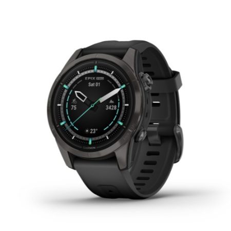 Garmin Epix Pro Gen2 Sapphire Karbszürke DLC/Fekete szíj 42mm