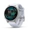 Garmin Fenix 8 AMOLED 43mm Ezüst/Fehér szilikon szíj 