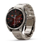   Garmin Fenix 8 AMOLED 47mm Sapphire Titánium/Titánium fém szíj + Grafitszürke szilikon szíj