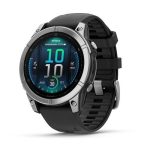 Garmin Fenix E 47mm Acélszürke/Fekete szilikon szíj 