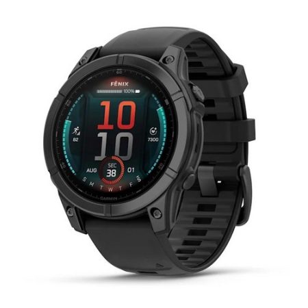 Garmin Fenix E 47mm Sötétszürke Acél/Fekete szilikon szíj 