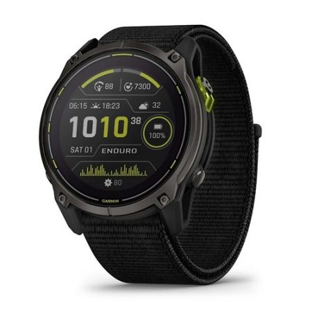 Garmin Enduro 3 SOLAR 51mm Sapphire Karbonszürke DLC Titánium/Fekete UltraFit nejlon szíj 